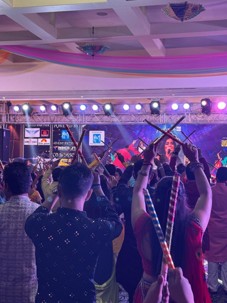 Dandiya dance performance at festive event